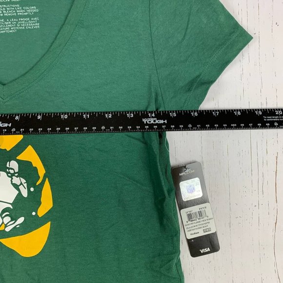 Green Bay Packers‎ GB NFL 47 Medium Green Casual Tshirt New Women - Picture 5 of 7